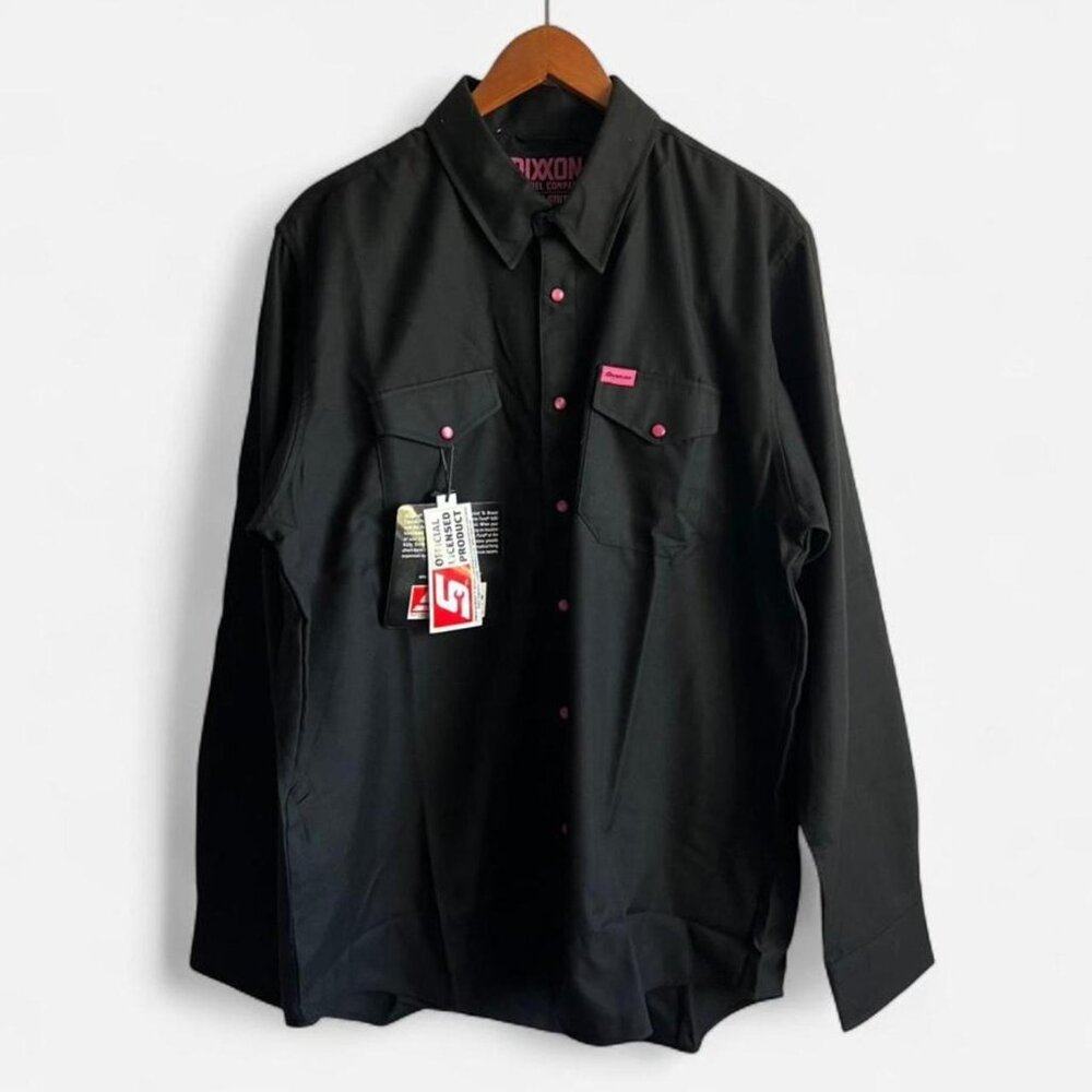 Dixxon Limited Edition Breast Cancer Men's Flannel Shirt NWT Black and Pink XL